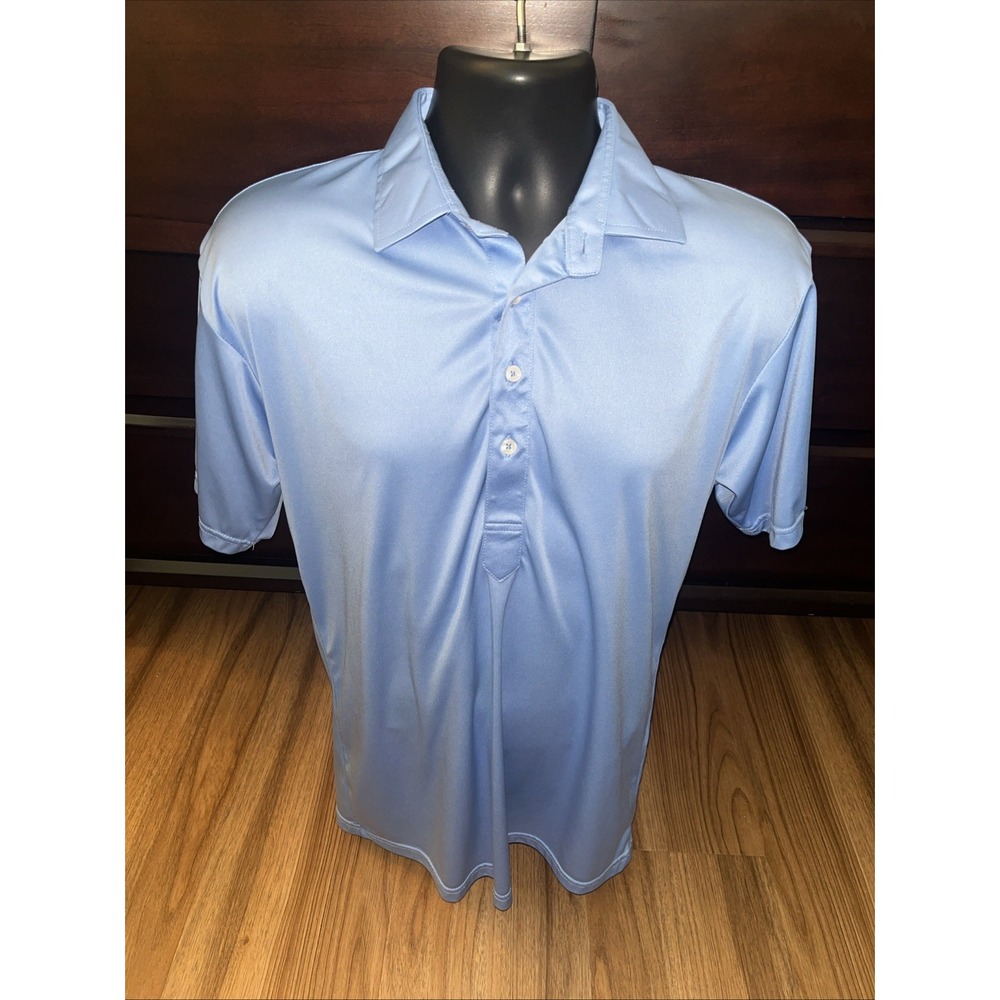 Collars & Co Blue Polo Shirt Short Sleeve Size Large